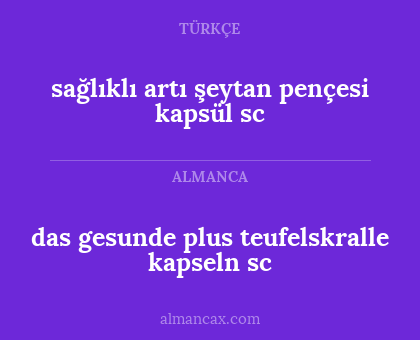 sağlıklı artı şeytan pençesi kapsül sc - das gesunde plus teufelskralle kapseln sc