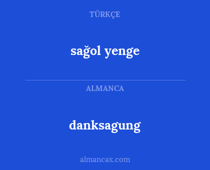 sağol yenge - danksagung