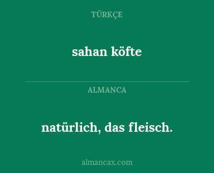 sahan köfte - natürlich, das fleisch.