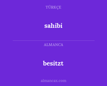 sahibi - besitzt