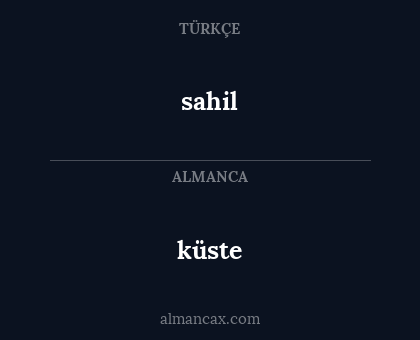 küste - sahil