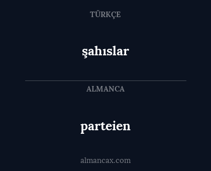 şahıslar - parteien