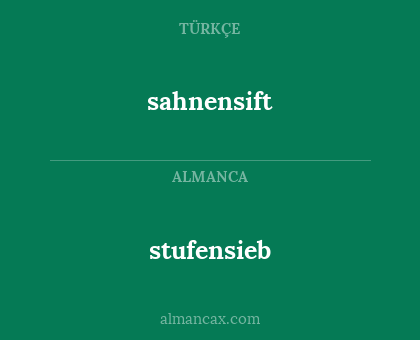 stufensieb - sahnensift