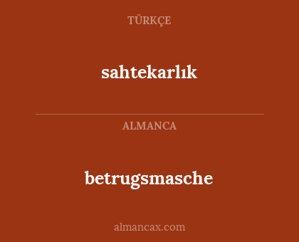 sahtekarlık - betrugsmasche