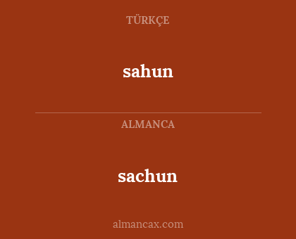 sachun - sahun