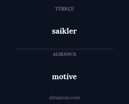 saikler - motive