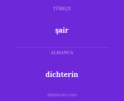 şair - dichterin