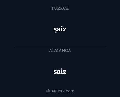 saiz - şaiz