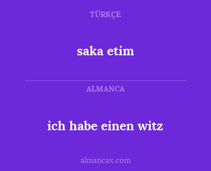 ich habe einen witz - saka etim