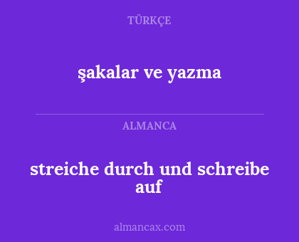 şakalar ve yazma - streiche durch und schreibe auf