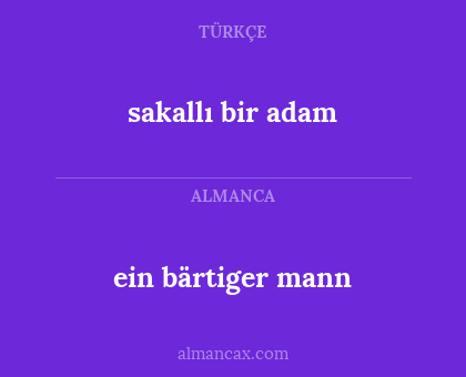 sakallı bir adam - ein bärtiger mann