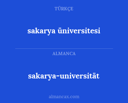 sakarya-universität - sakarya üniversitesi