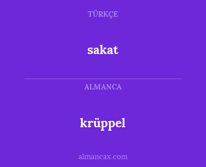 sakat - krüppel