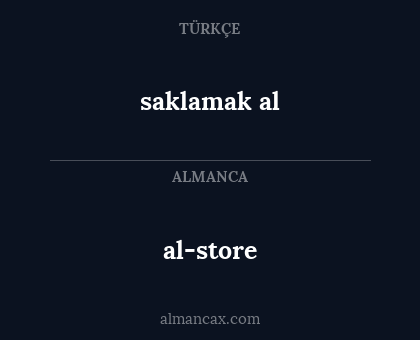 al-store - saklamak al