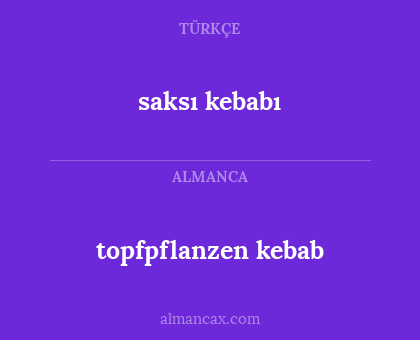 saksı kebabı - topfpflanzen kebab