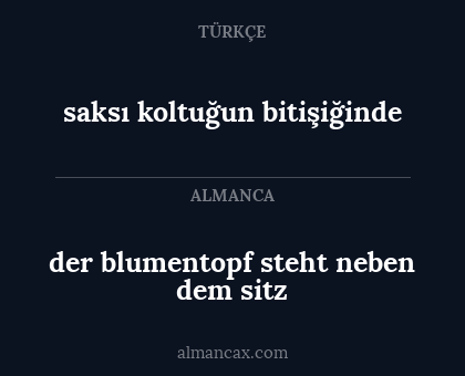 der blumentopf steht neben dem sitz - saksı koltuğun bitişiğinde