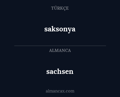 sachsen - saksonya