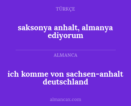 saksonya anhalt, almanya ediyorum - ich komme von sachsen-anhalt deutschland