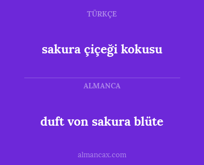 sakura çiçeği kokusu - duft von sakura blüte