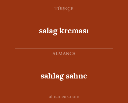 sahlag sahne - salag kreması