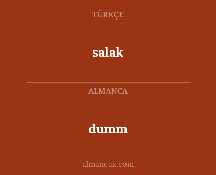 salak - dumm
