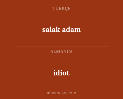 salak adam - idiot