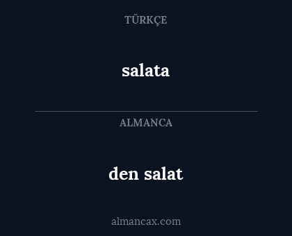 salata - den salat