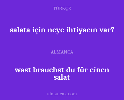 salata için neye ihtiyacın var? - wast brauchst du für einen salat