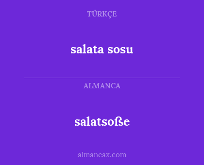 salatsoße - salata sosu