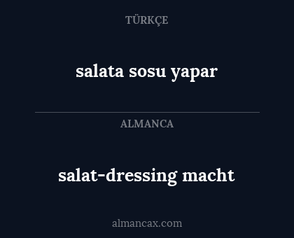 salata sosu yapar - salat-dressing macht