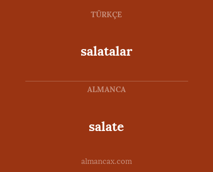 salate - salatalar