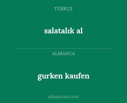 gurken kaufen - salatalık al