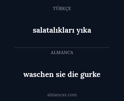 waschen sie die gurke - salatalıkları yıka