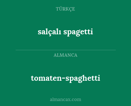 salçalı spagetti - tomaten-spaghetti