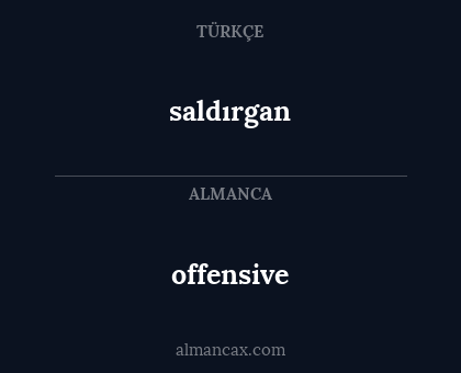 saldırgan - offensive