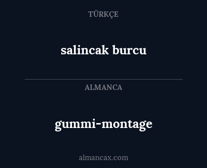 salincak burcu - gummi-montage