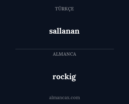 rockig - sallanan