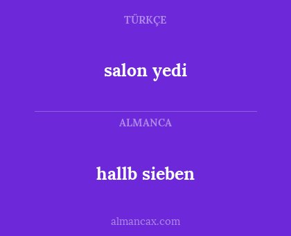 hallb sieben - salon yedi