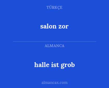 salon zor - halle ist grob