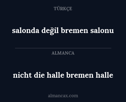 nicht die halle bremen halle - salonda değil bremen salonu