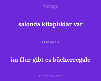 salonda kitaplıklar var - im flur gibt es bücherregale