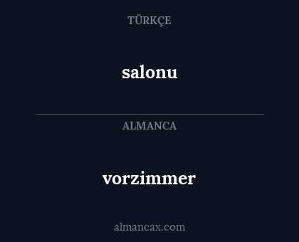 salonu - vorzimmer