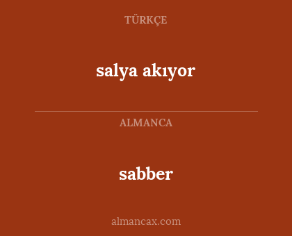 salya akıyor - sabber