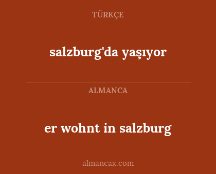 salzburg'da yaşıyor - er wohnt in salzburg