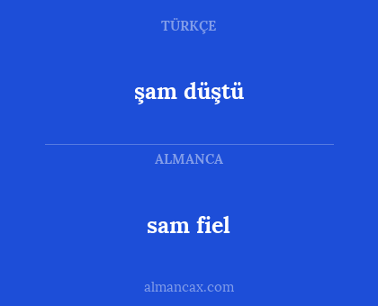 şam düştü - sam fiel