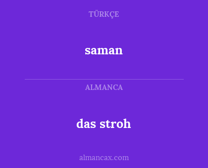 saman - das stroh