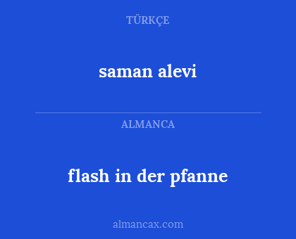 saman alevi - flash in der pfanne