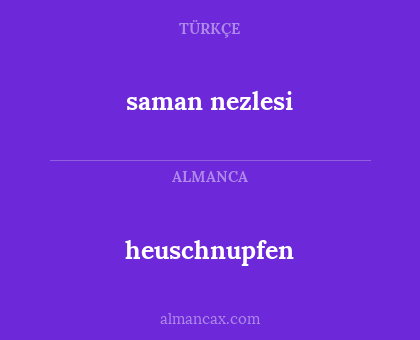saman nezlesi - heuschnupfen