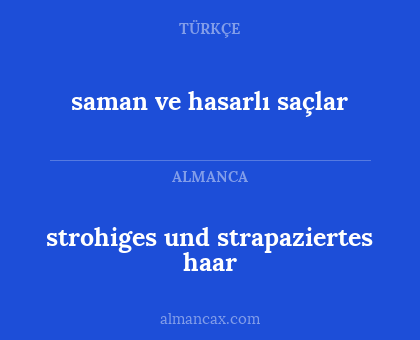 strohiges und strapaziertes haar - saman ve hasarlı saçlar