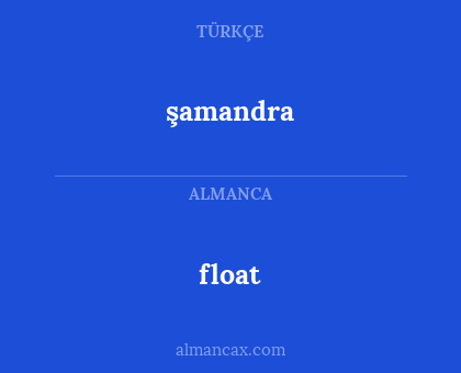 float - şamandra